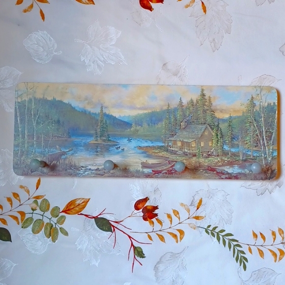 Four Peg Coat Rack/Wallhanging Great for a Country Home,Cottage,Cabin or Camp. - Picture 3 of 12